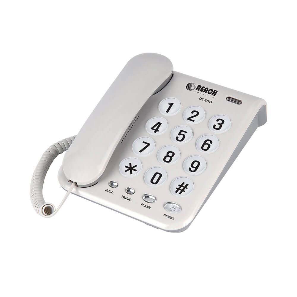 โทรศัพท์บ้าน โทรศัพท์สำนักงาน  REACH รุ่น DT-200  LIGHT GREY_0